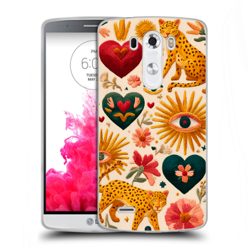 Силиконовый чехол на LG G3 (Dual-LTE) с принтом Модный принт