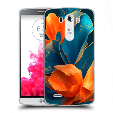 Силиконовый чехол на LG G3 (Dual-LTE) с принтом Цветы