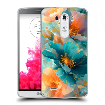 Силиконовый чехол на LG G3 (Dual-LTE) с принтом Цветы