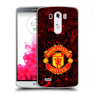 Силиконовый чехол на LG G3 (Dual-LTE) с принтом Manchester United