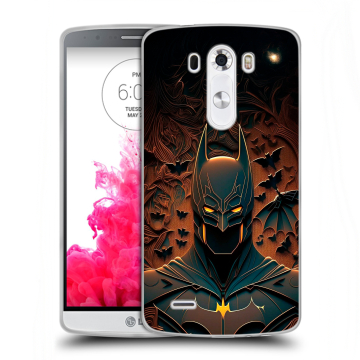 Силиконовый чехол на LG G3 (Dual-LTE) с принтом Batman Бэтмен