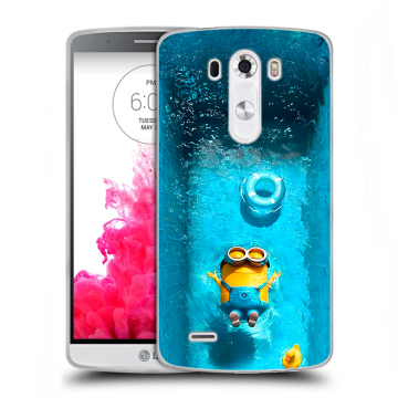 Силиконовый чехол на LG G3 (Dual-LTE) с принтом Миньоны Силиконовый чехол на LG G3 (Dual-LTE) с принтом Миньоны