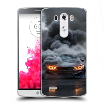 Силиконовый чехол на LG G3 (Dual-LTE) с принтом BMW БМВ Силиконовый чехол на LG G3 (Dual-LTE) с принтом BMW БМВ