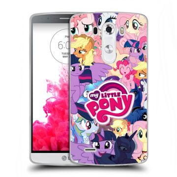 Силиконовый чехол на LG G3 (Dual-LTE) с принтом My little pony Дружба чудо