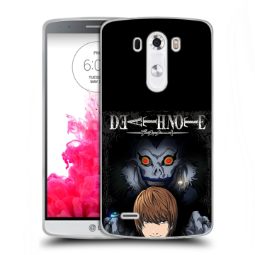 Силиконовый чехол на LG G3 (Dual-LTE) с принтом Death note Тетрадь смерти