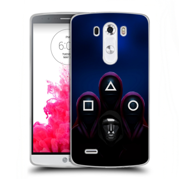 Силиконовый чехол на LG G3 (Dual-LTE) с принтом Игра Кальмара
