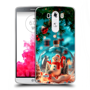 Силиконовый чехол на LG G3 (Dual-LTE) с принтом Новый год