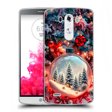 Силиконовый чехол на LG G3 (Dual-LTE) с принтом Новый год