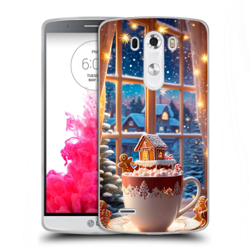 Силиконовый чехол на LG G3 (Dual-LTE) с принтом Новый год