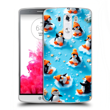 Силиконовый чехол на LG G3 (Dual-LTE) с принтом Новый год