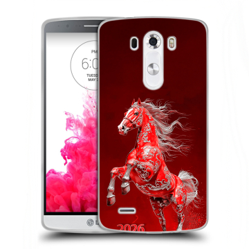 Силиконовый чехол на LG G3 (Dual-LTE) с принтом Новый год