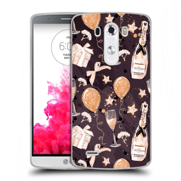 Силиконовый чехол на LG G3 (Dual-LTE) с принтом Новый год