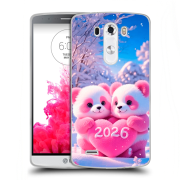 Силиконовый чехол на LG G3 (Dual-LTE) с принтом Новый год