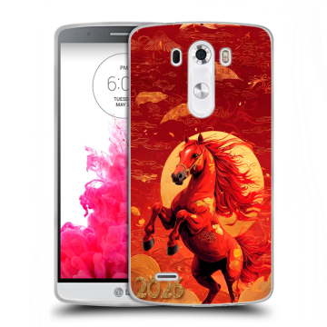 Силиконовый чехол на LG G3 (Dual-LTE) с принтом Новый год