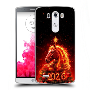 Силиконовый чехол на LG G3 (Dual-LTE) с принтом Новый год