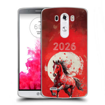 Силиконовый чехол на LG G3 (Dual-LTE) с принтом Новый год