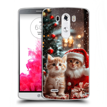 Силиконовый чехол на LG G3 (Dual-LTE) с принтом Новый год