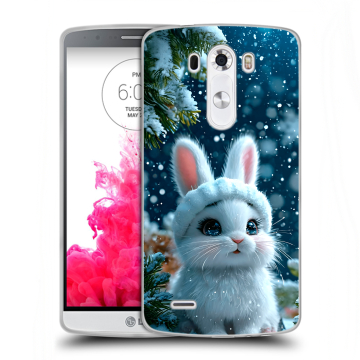 Силиконовый чехол на LG G3 (Dual-LTE) с принтом Новый год