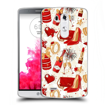 Силиконовый чехол на LG G3 (Dual-LTE) с принтом Новый год
