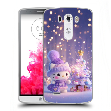 Силиконовый чехол на LG G3 (Dual-LTE) с принтом Новый год