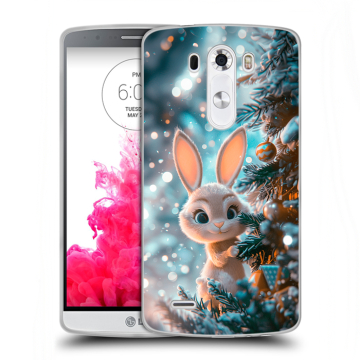 Силиконовый чехол на LG G3 (Dual-LTE) с принтом Новый год