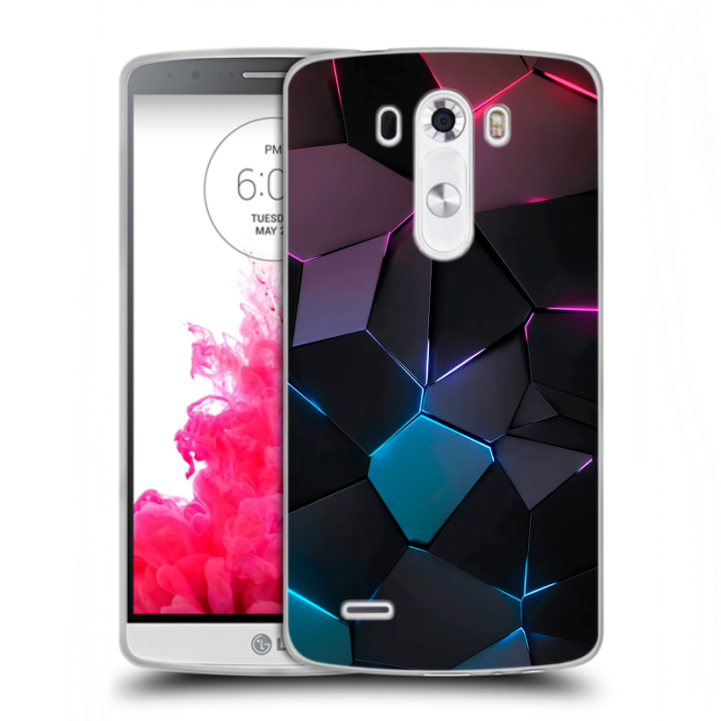 Силиконовый чехол на LG G3 (Dual-LTE) с принтом Геометрия неона Силиконовый чехол на LG G3 (Dual-LTE) с принтом Геометрия неона