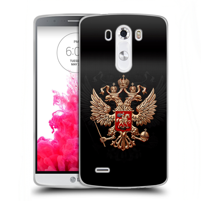 Пластиковый чехол на LG G3 (Dual-LTE) с принтом Герб России Пластиковый чехол на LG G3 (Dual-LTE) с принтом Герб России