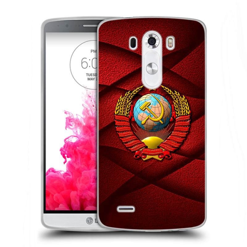 Силиконовый чехол на LG G3 с принтом Герб СССР Силиконовый чехол на LG G3 с принтом Герб СССР