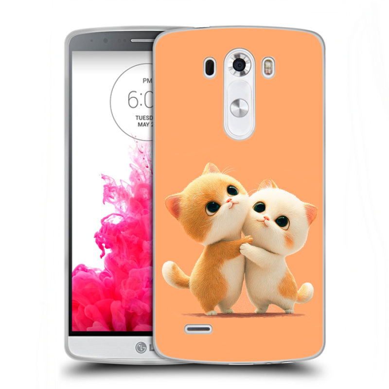 Силиконовый чехол на LG G3 с принтом Милые котики Силиконовый чехол на LG G3 с принтом Милые котики