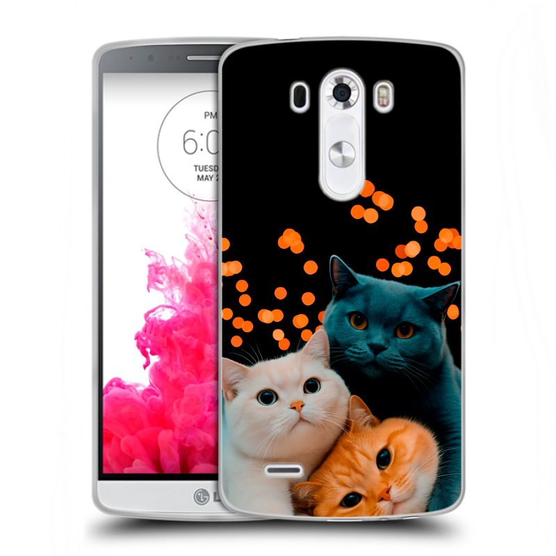 Силиконовый чехол на LG G3 с принтом Кошки Силиконовый чехол на LG G3 с принтом Кошки