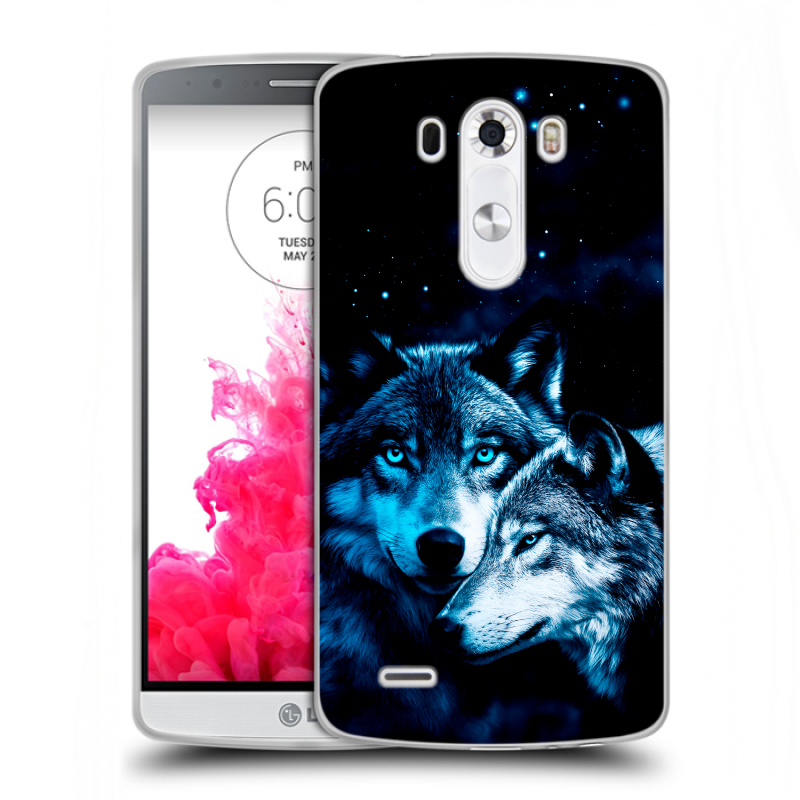Пластиковый чехол на LG G3 (Dual-LTE) с принтом Волки Пластиковый чехол на LG G3 (Dual-LTE) с принтом Волки