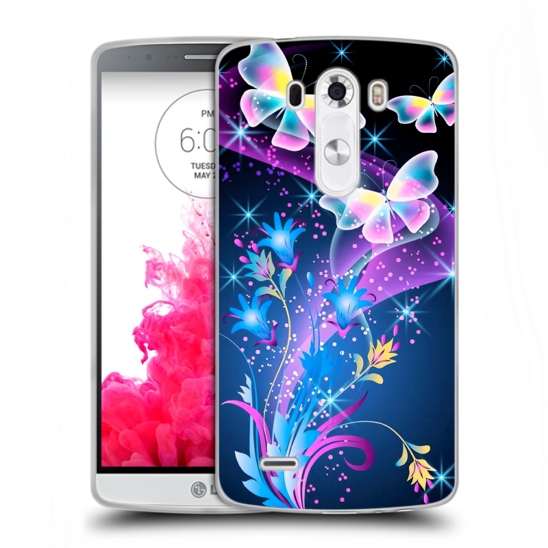 Пластиковый чехол на LG G3 (Dual-LTE) с принтом Бабочки Пластиковый чехол на LG G3 (Dual-LTE) с принтом Бабочки