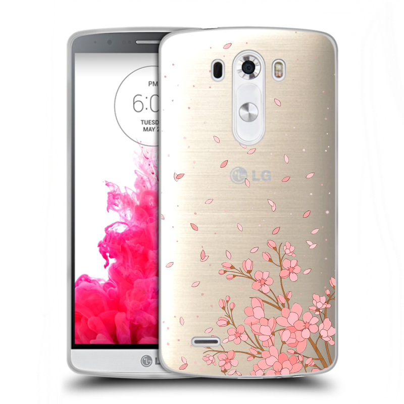 Пластиковый чехол на LG G3 (Dual-LTE) с принтом Ветка сакуры Пластиковый чехол на LG G3 (Dual-LTE) с принтом Ветка сакуры