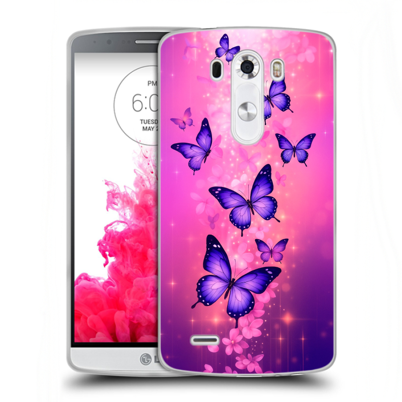 Пластиковый чехол на LG G3 (Dual-LTE) с принтом Бабочки Пластиковый чехол на LG G3 (Dual-LTE) с принтом Бабочки