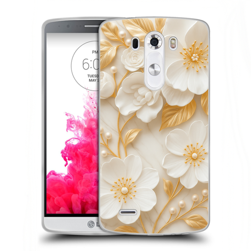 Пластиковый чехол на LG G3 (Dual-LTE) с принтом Цветы Пластиковый чехол на LG G3 (Dual-LTE) с принтом Цветы