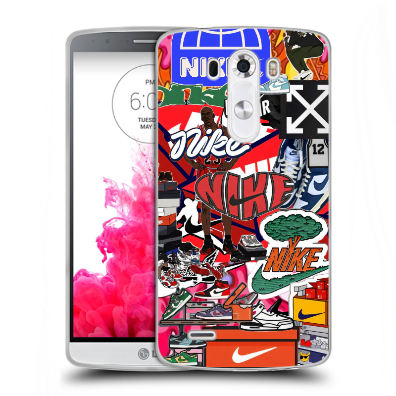 Пластиковый чехол на LG G3 (Dual-LTE) с принтом Найк Nike яркий Пластиковый чехол на LG G3 (Dual-LTE) с принтом Найк Nike яркий