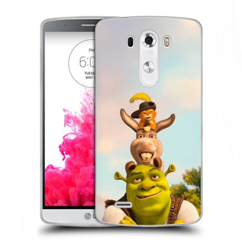Силиконовый чехол на LG G3 (Dual-LTE) с принтом Шрек Shrek Силиконовый чехол на LG G3 (Dual-LTE) с принтом Шрек Shrek