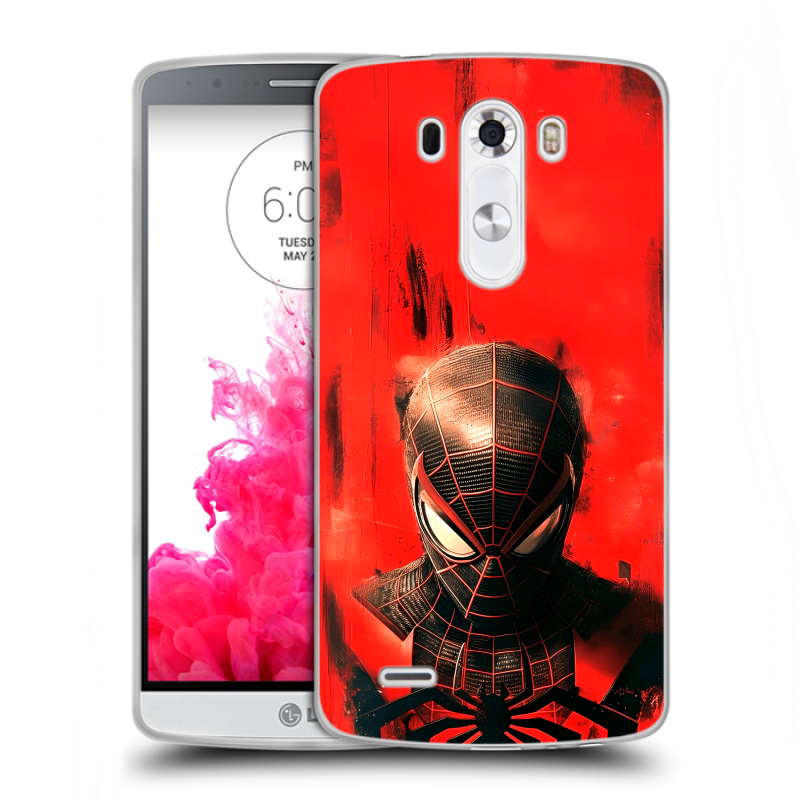 Пластиковый чехол на LG G3 (Dual-LTE) с принтом человек паук spiderman Пластиковый чехол на LG G3 (Dual-LTE) с принтом человек паук spiderman