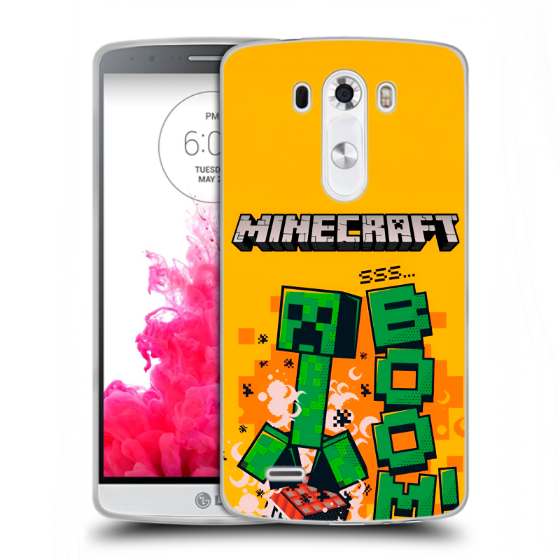 Пластиковый чехол на LG G3 (Dual-LTE) с принтом Майнкрафт Minecraft Пластиковый чехол на LG G3 (Dual-LTE) с принтом Майнкрафт Minecraft