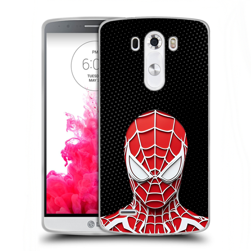 Пластиковый чехол на LG G3 (Dual-LTE) с принтом человек паук spiderman Пластиковый чехол на LG G3 (Dual-LTE) с принтом человек паук spiderman