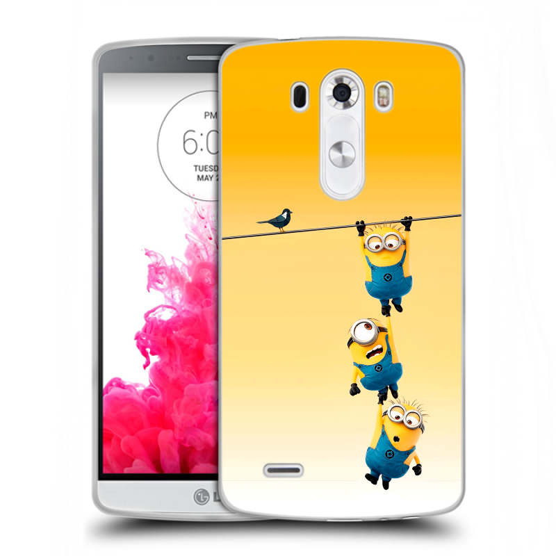 Пластиковый чехол на LG G3 (Dual-LTE) с принтом Миньоны Пластиковый чехол на LG G3 (Dual-LTE) с принтом Миньоны