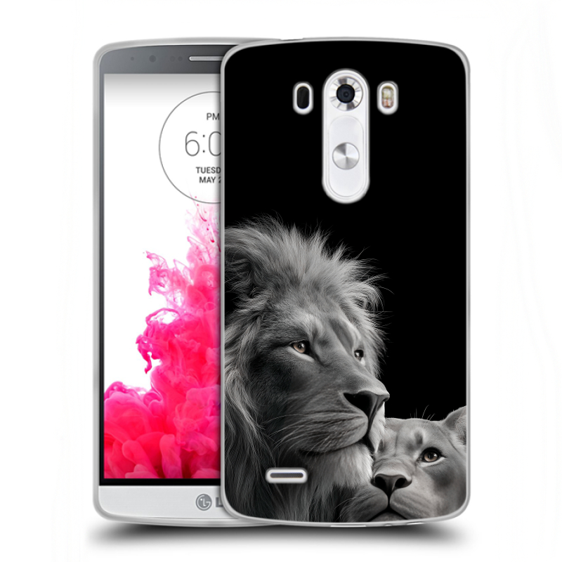 Пластиковый чехол на LG G3 (Dual-LTE) с принтом Лев кошки Пластиковый чехол на LG G3 (Dual-LTE) с принтом Лев кошки