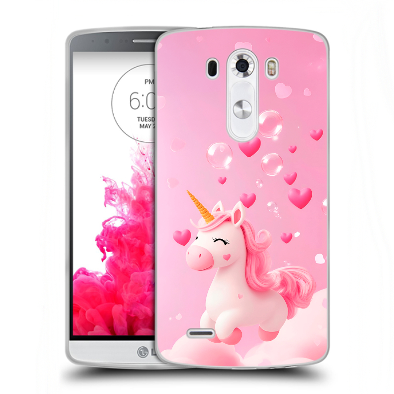 Силиконовый чехол на LG G3 (Dual-LTE) с принтом Единорог Силиконовый чехол на LG G3 (Dual-LTE) с принтом Единорог