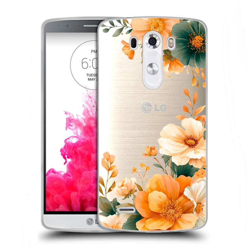 Пластиковый чехол на LG G3 (Dual-LTE) с принтом Цветы принт Пластиковый чехол на LG G3 (Dual-LTE) с принтом Цветы принт
