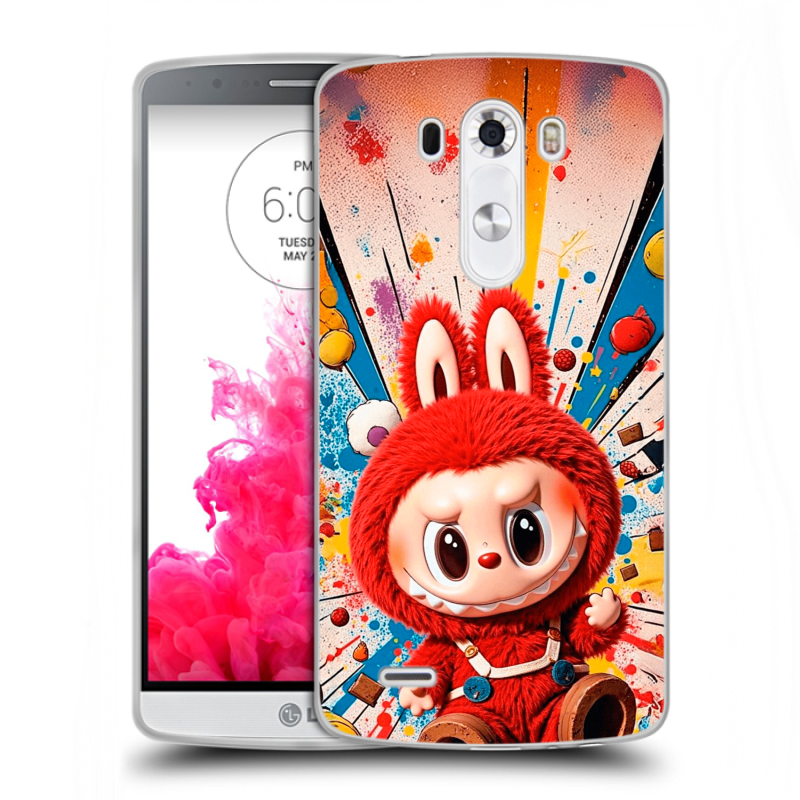 Пластиковый чехол на LG G3 (Dual-LTE) с принтом Labubu Лабубу Пластиковый чехол на LG G3 (Dual-LTE) с принтом Labubu Лабубу