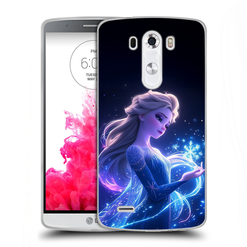 Пластиковый чехол на LG G3 (Dual-LTE) с принтом Холодное сердце Frozen Пластиковый чехол на LG G3 (Dual-LTE) с принтом Холодное сердце Frozen