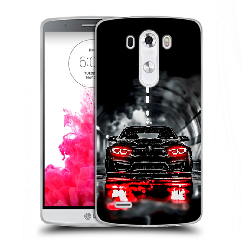 Пластиковый чехол на LG G3 (Dual-LTE) с принтом BMW БМВ Пластиковый чехол на LG G3 (Dual-LTE) с принтом BMW БМВ