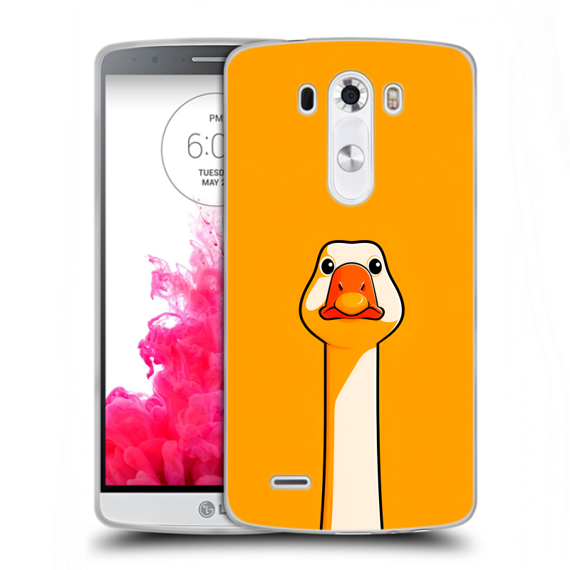 Пластиковый чехол на LG G3 (Dual-LTE) с принтом Смешная утка Пластиковый чехол на LG G3 (Dual-LTE) с принтом Смешная утка