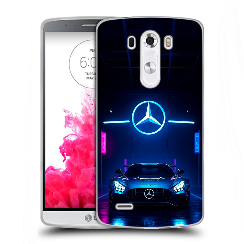 Силиконовый чехол на LG G3 (Dual-LTE) с принтом Mercedes Мерседес Силиконовый чехол на LG G3 (Dual-LTE) с принтом Mercedes Мерседес