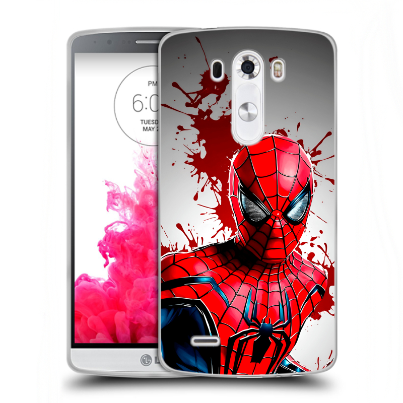 Силиконовый чехол на LG G3 (Dual-LTE) с принтом Spiderman Человек паук Силиконовый чехол на LG G3 (Dual-LTE) с принтом Spiderman Человек паук